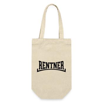 Rentner (Rente / Ruhestand / Konkav / Black) - Geschenkbeutel für Flaschen - Natur - Vorne
