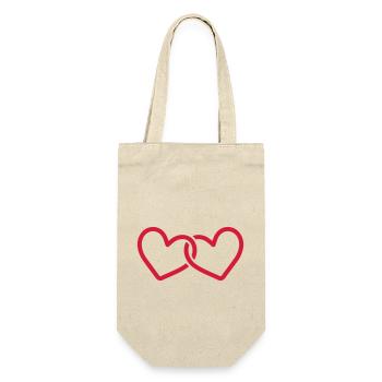 Symbole d’amour des coeurs - Sac à bouteille - nature - Devant