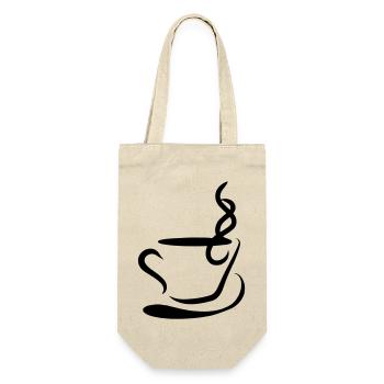 Coffee Illustration Gift Idea for Coffee Drinkers - Gift Bag for Bottles - nature - Front