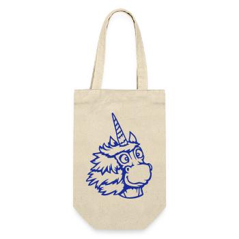 Licorne heureux sourire amical bande dessinée dessin animé - Sac à bouteille - nature - Devant