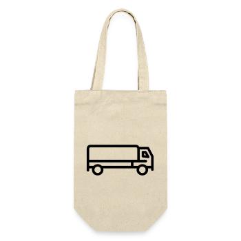 Lkw - Geschenkbeutel für Flaschen - Natur - Vorne