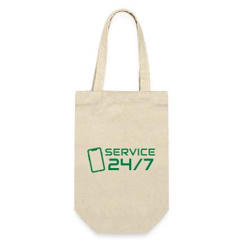 24/7 Service logo symbol phone - Gift Bag for Bottles - nature - Front