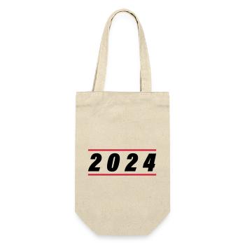 2024 year - Gift Bag for Bottles - nature - Front