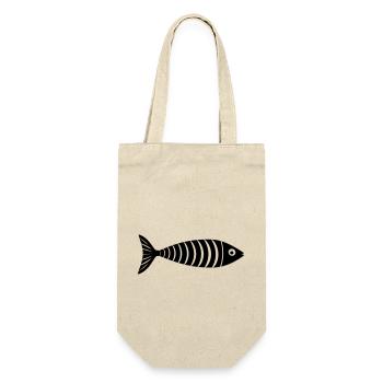 Fisch - Geschenkbeutel für Flaschen - Natur - Vorne