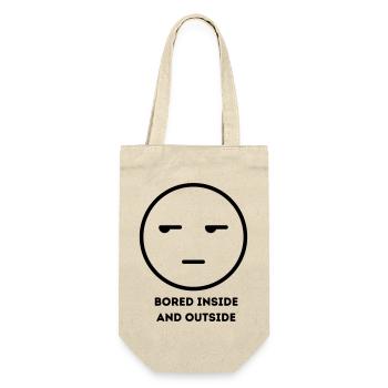 Bored inside and outside FACE2 - Geschenkbeutel für Flaschen - Natur - Vorne