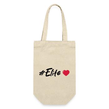 Elite Herz - Geschenkbeutel für Flaschen - Natur - Vorne