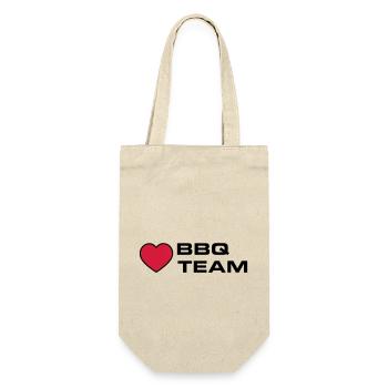 BBQ Grill Team Heart - Gift Bag for Bottles - nature - Front