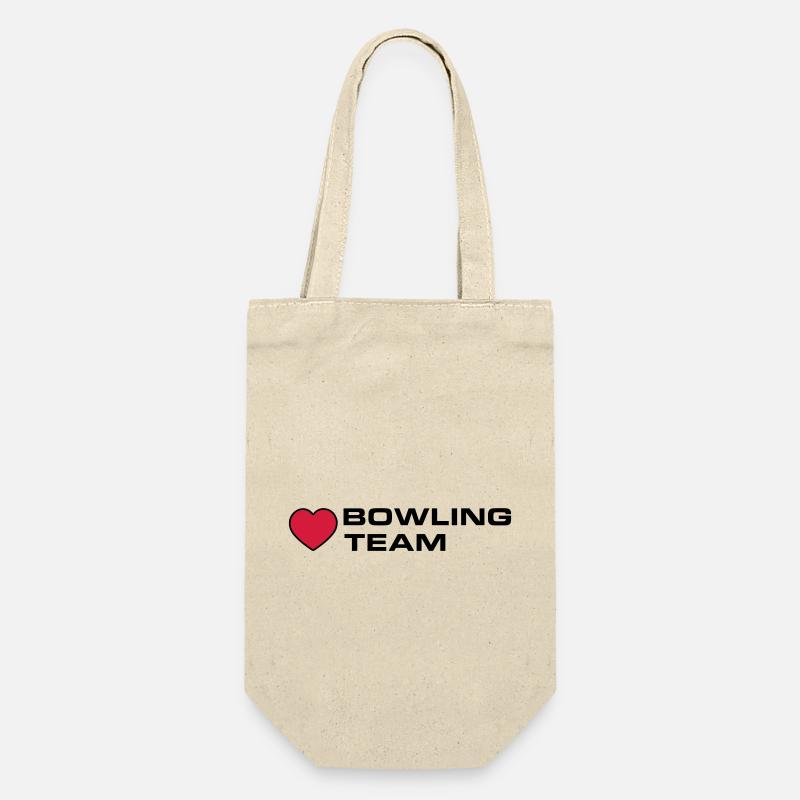 Bowling Team Heart - Gift Bag for Bottles - nature