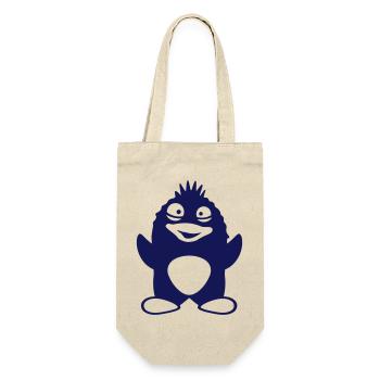 pingouin mignon agitant stupide fou oiseau drôle - Sac à bouteille - nature - Devant
