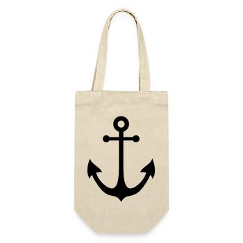 anchor boat ship swimming sea sailor captain - Gift Bag for Bottles - nature - Front