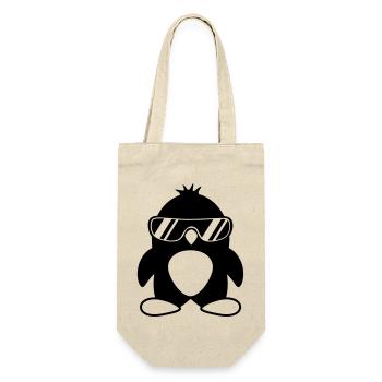 Cool Penguin - Geschenkbeutel für Flaschen - Natur - Vorne