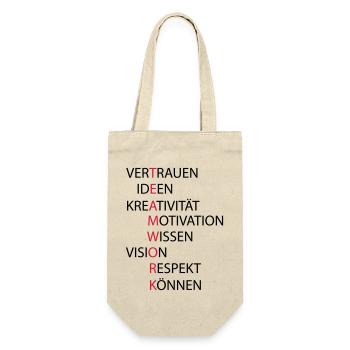 Teamwork - Geschenkbeutel für Flaschen - Natur - Vorne