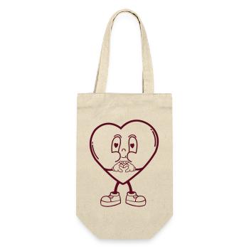 heart mr - Geschenkbeutel für Flaschen - Natur - Vorne
