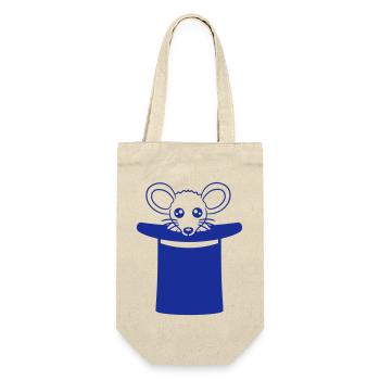 Mouse in Wizard Hat Top Hat Little Mouse Cute - Gift Bag for Bottles - nature - Front