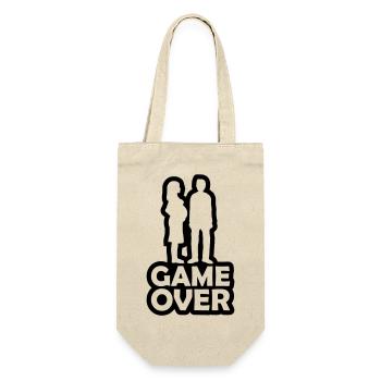 Papa Mama Game Over - Gift Bag for Bottles - nature - Front