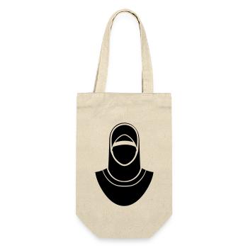 hijab headscarf muslim woman - Gift Bag for Bottles - nature - Front