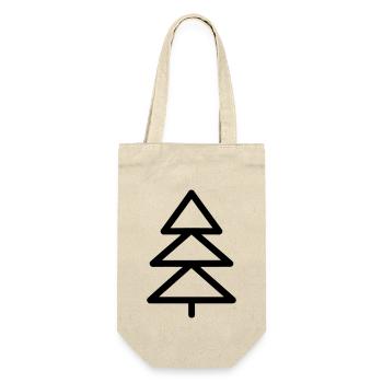 Weihnachtsbaum - Geschenkbeutel für Flaschen - Natur - Vorne