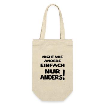 nicht wie andere II - Geschenkbeutel für Flaschen - Natur - Vorne
