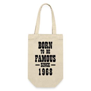 Born to be famous since 1968 - Geschenkbeutel für Flaschen - Natur - Vorne
