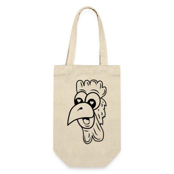 verliebtes huhn - Geschenkbeutel für Flaschen - Natur - Vorne