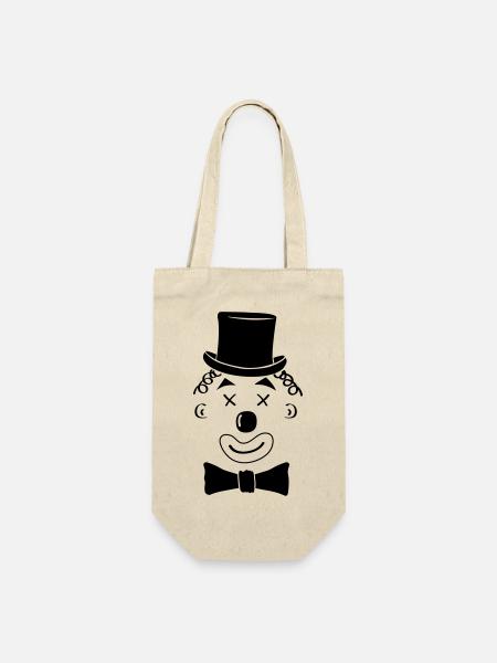 clown - Geschenkbeutel für Flaschen - Natur