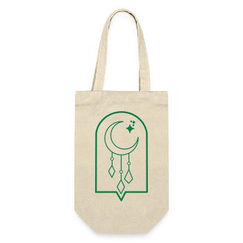 BOHO-Mond baumelt und Sterne - Geschenkbeutel für Flaschen - Natur - Vorne