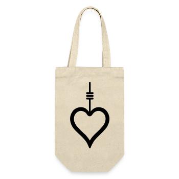 Symbole du cœur enchevêtré - Sac à bouteille - nature - Devant