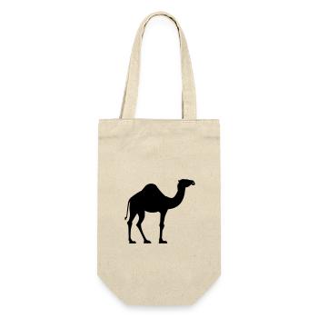 Kamel - Geschenkbeutel für Flaschen - Natur - Vorne