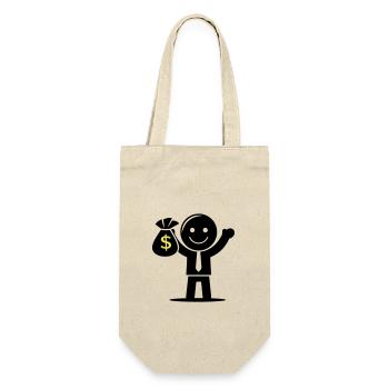 Money Cash Hustle Money Bag - Gift Bag for Bottles - nature - Front
