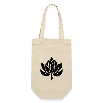 Blume - Geschenkbeutel für Flaschen - Natur - Vorne