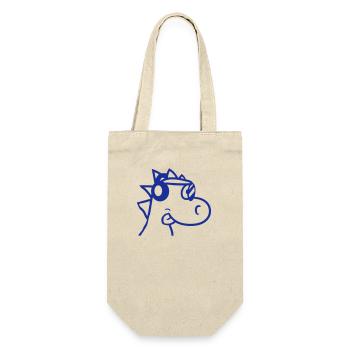 Cool DJ Dino Face Dinosaur Party Head Fun - Gift Bag for Bottles - nature - Front