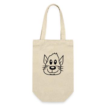 Visage de chien Petit Tête d’animal de compagnie Mignon - Sac à bouteille - nature - Devant