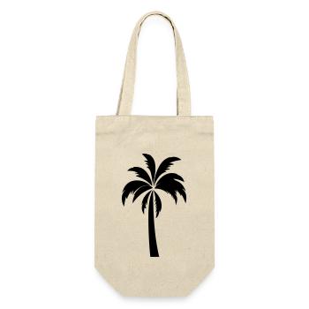 Palme - Geschenkbeutel für Flaschen - Natur - Vorne