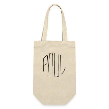 Paul Geschenk - Geschenkbeutel für Flaschen - Natur - Vorne