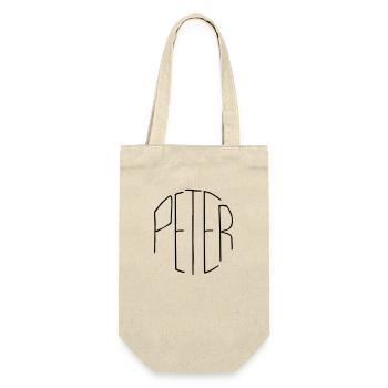 Peter - Geschenkbeutel für Flaschen - Natur - Vorne