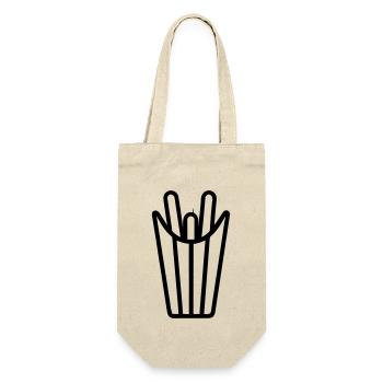 cornet de frites - Sac à bouteille - nature - Devant