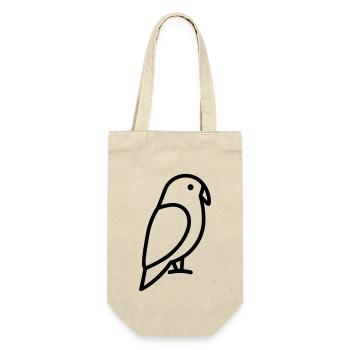 Papagei - Geschenkbeutel für Flaschen - Natur - Vorne