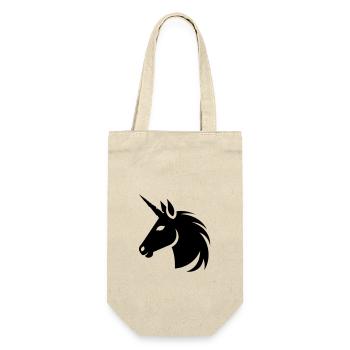 Einhorn - Geschenkbeutel für Flaschen - Natur - Vorne