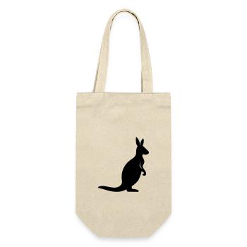 Känguru - Geschenkbeutel für Flaschen - Natur - Vorne