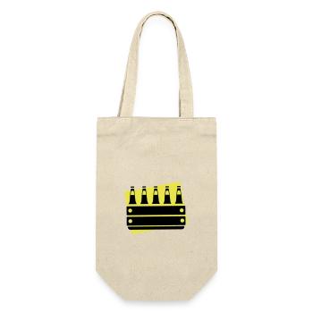 Beer crate, crate of beer - Gift Bag for Bottles - nature - Front