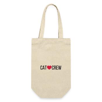 Cat Crew Heart - Gift Bag for Bottles - nature - Front