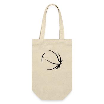 Basketball 08 - Geschenkbeutel für Flaschen - Natur - Vorne