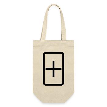 Zener Card | Plus Sign - Gift Bag for Bottles - nature - Front