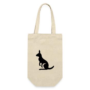 Känguru - Geschenkbeutel für Flaschen - Natur - Vorne