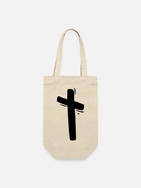 Jesus Kreuz Gott Kirche - Geschenkbeutel für Flaschen - Natur