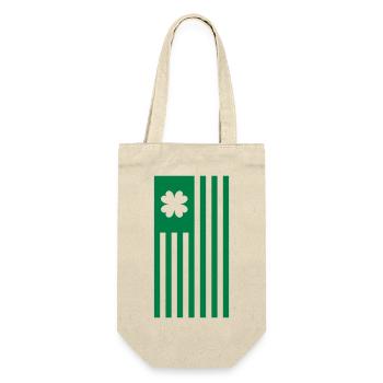 Irish American Saint Patrick's Day Flag green only - Gift Bag for Bottles - nature - Front