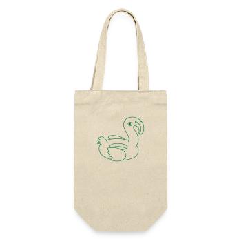 Pool Kreis Flamingo - Geschenkbeutel für Flaschen - Natur - Vorne