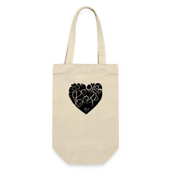 Heart Symbol Love Cute Hearts Pink Drawing Vector - Gift Bag for Bottles - nature - Front