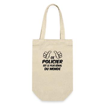 MEILLEUR POLICIER - Sac à bouteille - nature - Devant