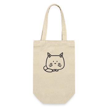 chat mignon a l’air heureux souriant chaton amusant - Sac à bouteille - nature - Devant